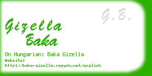 gizella baka business card